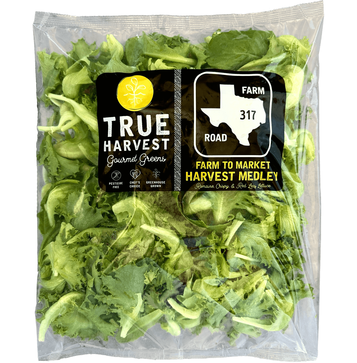 TrueHarvest Farms gourmet greens farm to market Harvest Medley bagged lettuce